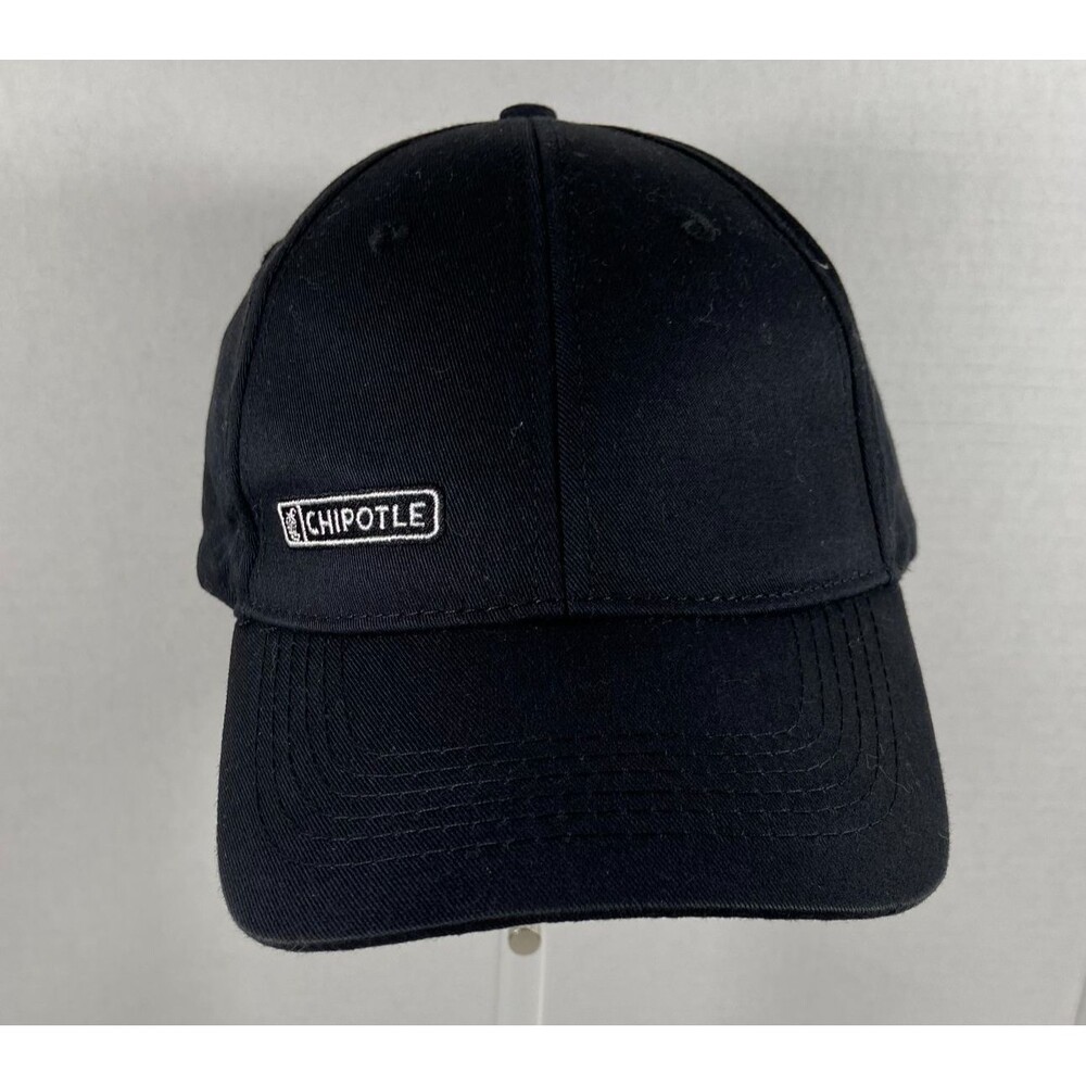Chipotle Loomstate Hat Black Organic Cotton Adjustable Baseball Cap OSFM